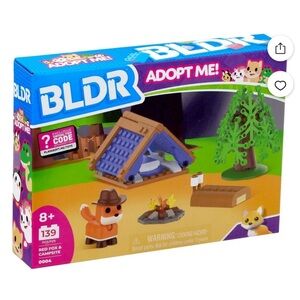 New BLDR Roblox Adopt Me Red Fox & Campsite 139 piece Building Set with Code